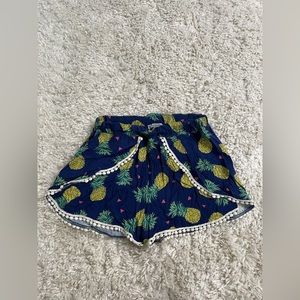 Charlotte Russe Pineapple Lace Trim Shorts Size XS